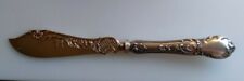 Antique Austrian 800 Silver Fish Knife 8" Gold gilt blade Scroll & Floral Design
