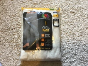 Pantalone termico uomo Fruit of the Loom bianco taglia large nuovo con scatola - Foto 1 di 1