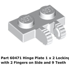 Lego 2x 60471 White Hinge Plate 1 x 2 Locking with 2 Fingers 10236 Ewok Village