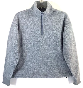 EVERLANE Size XS The Renew Fleece Half-zip BLUE $68 - Picture 1 of 16