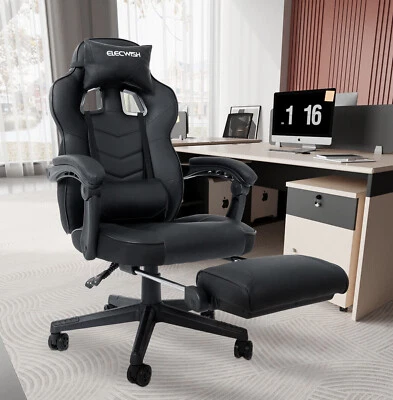 Executive Computer Gaming Office Chair Desk Chair PC Ergonomic PU Leather 150kg