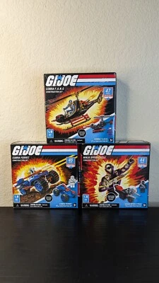 Lot Of 3 G.I. Joe Construction Sets Ninja Speed Cycle/Cobra Ferret/F.A.N.G. NEW - Image 1 of 4