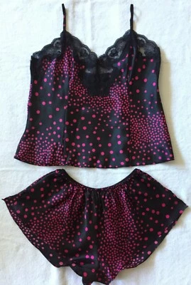 Juego de camisola y corto Fredericks of Hollywood Polkadot mediano vintage nuevo con etiquetas Foto 1 de 4