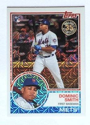 2018 Topps Silver Pack Dominic Smith rookie Mojo #36, 1983 Anniversary Chrome  - Image 1 of 2