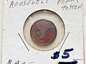 Vintage Franklin Roosevelt One Cent Play Money Token - Picture 1 of 3