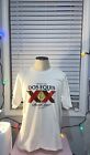 Dos Equis Lager Beer T-shirt - XX Logo Men’s Size XL White