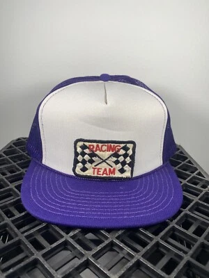 Vintage Racing Team Purple Trucker Hat 1980s  - Image 1 of 3