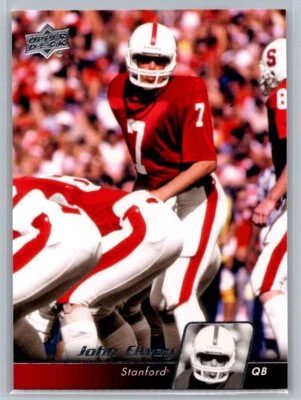 2011 Upper Deck #14 John Elway Stanford Cardinal Football Card - Image 1 of 2