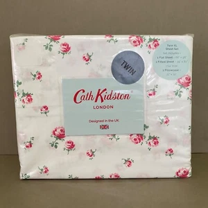 NEU Cath Kidston London Streurosa Rosa 3-teiliges Doppel-Laken-Set - 100 % Baumwolle - Bild 1 von 12