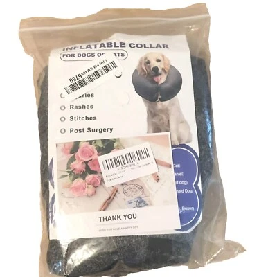 Pet Inflatable Collar Soft Adjustable Protective Recovery Cone For Dogs Large - Image 1 of 3