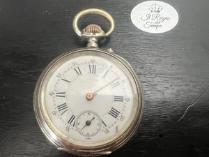 🔴 LEON PERRIN orologio tasca ARGENTO 800 cesellato da revisionare parti - Imagen 1 de 13