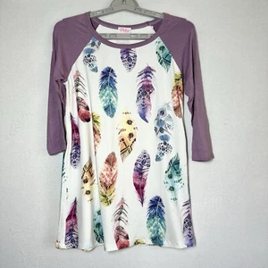 The Pulse Boutique Top S Federn 3/4 Arm Azteken Baseball Trikot Style Neu - Bild 1 von 7