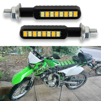 Luz intermitente LED de giro para motocicleta que fluye DRL para Kawasaki KLX250 KLX300 Foto 1 de 4