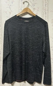 Cremieux Club 38 Performance Men’s Black Stripe Long Sleeve Stretch Shirt Size L - Picture 1 of 8