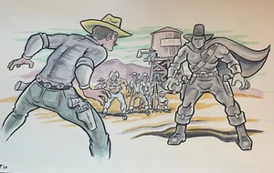 SHOOTOUT. MIKE BENNETT'S ORIGINAL ART (2024) 08/20/2024 - Picture 1 of 1