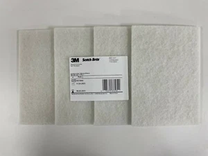 Genuine 3M Scotch-Brite Hand Pad White (7441) - Pack 4 (FREE P&P) - Picture 1 of 1