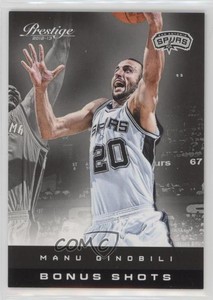 2012-13 Prestige Bonus Shots Black /10 Manu Ginobili #55 HOF