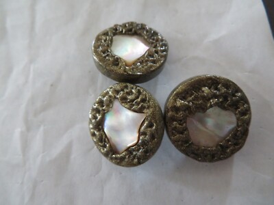 Plaque De 24 Boutons Anciens En Nacre Gris - Années 1920/1930, Diamètre 1.2 Cm