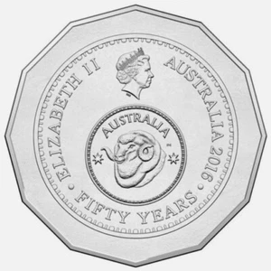 UNC 2016 CHANGEOVER 50c COIN FROM MINT BAG FIFTY CENTS UNCIRCULATED - Picture 1 of 3