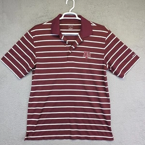 Texas A&M Aggies Polo Shirt Mens L Oxford America Striped College Sport NCAA - Picture 1 of 11