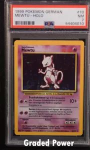 Base Set Unlimited German Mewtwo GERMAN PSA 7 HOLO (4010) 10/102 Pokemon - Picture 1 of 1