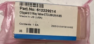 AGILENT Clipperd 3 Wege Ventil #ETO-3M-24-H-M5 #61229214 - Bild 1 von 2