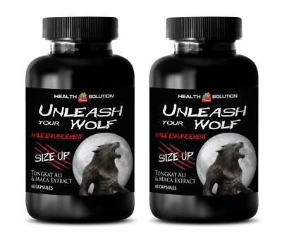 HEALTH SOLUTION USA male libido enhancement - UNLEASH YOUR WOLF - maca in supplements - 2 Bottles