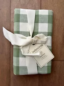 SOUTHERN LIVING Gingham, Noella Plaid Euro Shams - with 2 in Flange - Picture 1 of 5
