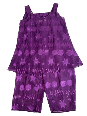 Pantalones de tanque sueltos con cubierta morada de etiqueta GOLD Label vintage de Victoria Secrets talla L Foto 1 de 4