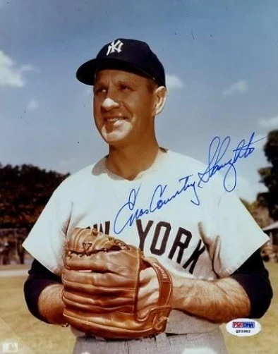Enos Slaughter Yankees Psa/dna Signed 8x10 Photo Certed Autograph Authentic  - Image 1 of 1
