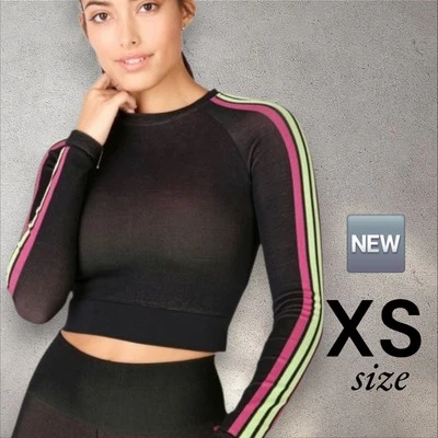 🆕️ Nuevo Top Fabletics Aisley Sin Costuras Absorbente Brazo Recortado Rayas Top - Talla XS Foto 1 de 4