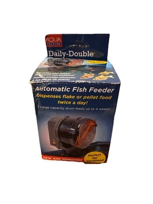 Новый в коробке автоматический рыбы кормушка Aqua культуры ежедневно - двойной с инструкциями - Изображение 1 из 4