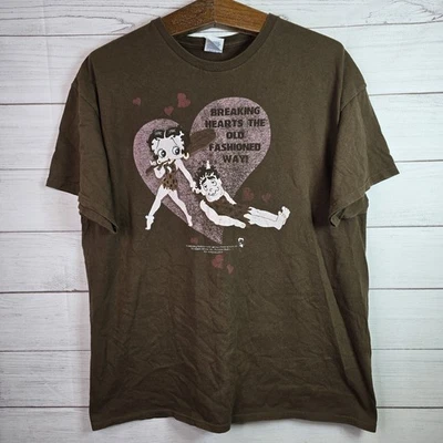 Camisa vintage Betty Boop Y2K (Breaking Hearts The Old Fashion Way) 2008 adulto XL Foto 1 de 4