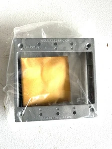 2 Gang Weatherproof Extension Ring Gray Rugged Aluminum Construction 16.3 CU IN - Picture 1 of 3
