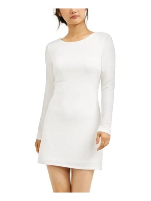 SPEECHLESS Womens Ivory Long Sleeve Above The Knee Body Con Dress 1 - Image 1 of 4