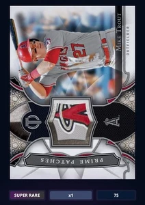 **DIGITAL CARD** Super Rare Topps 2016 Bunt Prime Patches Mike Trout cc 75** - Picture 1 of 2
