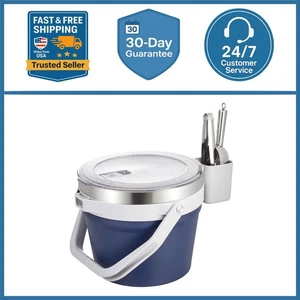 Insulated Beverage Bucket, Navy - Picture 1 of 10