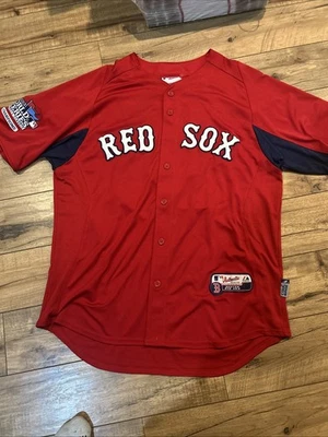 Majestic Cool Base Jersey Boston Red Sox Dustin Pedroia Talla L 2013 Serie Mundial Foto 1 de 4