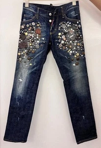 Dsquared2 Vintage Rare Nieten Jeans 44 M Nv46s - Bild 1 von 2