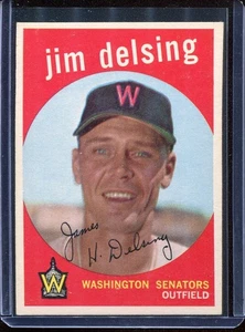 1959 Topps Baseball # 386 Jim Delsing (nuevo) casi como nuevo - Imagen 1 de 2