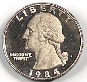 1984-S Washington Quarter-Choice Gem Proof Lustrous #KLB3628 - Bild 1 von 2