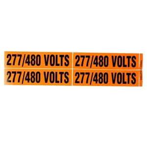 MARCADOR CABLE VINILO NEGRO Y NARANJA PREMARCADO PANDUIT PCV-277/480B (PAQUETE DE 5) - Imagen 1 de 3