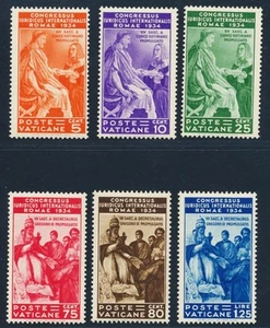 VATICAN 1935 Cpl Superb MNH/** Juridicia/Lawyer's Congress Set, Sc # 41-46 LOOK - Picture 1 of 2