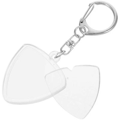  Portachiavi porta plettri trasparente per chitarra - Scatola porta plettri - Immagine 1 di 4