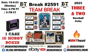 Houston Astros 2025 Panini Three and Two Baseball Hobby Case Break #2591 - Bild 1 von 1
