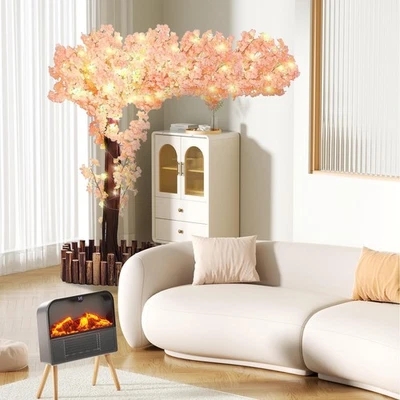 Nuevo Cerezo Artificial Flor Árbol Sakura Decoración Cerezo Flor Enredaderas EE. UU.  Foto 1 de 4