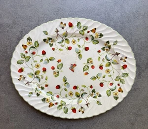 Vintage James Kent Old Foley Strawberry Porcelain Platter 13-1/2" x 11” - Picture 1 of 4