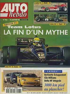 AUTO HEBDO Nr. 966 18.01.1995 TEAM LOTUS CLIO WILLIAMS DELTA INTEGRAL - Bild 1 von 1