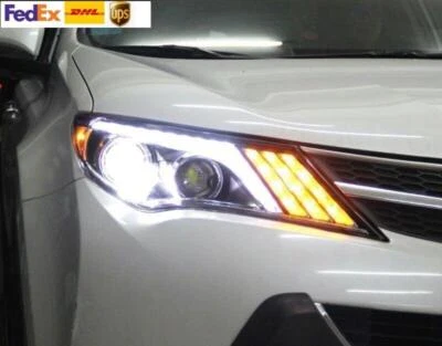 Upgrade Pair Full LED Headlights For Toyota RAV4 2013-2016 DRL Projector Lamps - Image 1 of 4