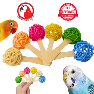 Bonka Bird Toys 2642 Pk6 Vid Lollipop Pie Natural Garra Loro Jaula Juguete Conure - Imagen 1 de 7